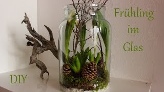 DIY  Frühling im Glas  Frühlingsdeko mit Naturmaterialien  Just Deko [upl. by Alyac]