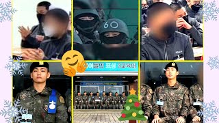 Taehyung Namjoon Jimin and Jungkook in the military BTS [upl. by Notlek]