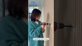 MDF Acoustic Panel Installation  How to install MDF Acoustic Panel  Intco Decor [upl. by Mcloughlin]