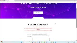 Tracking Charity Donation using Blockchain  Python  Blockchain [upl. by Nirraj125]