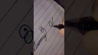 quotMUMMY♥️PAPAquotytshorts handwritting missmantashakhan cursive missstylishnamewriter01 papamummy [upl. by Saint]