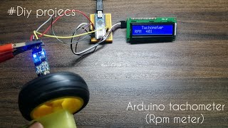 How to make TachometerRPM Meter using arduino  ir tachometer  i2c lcd [upl. by Anifur]