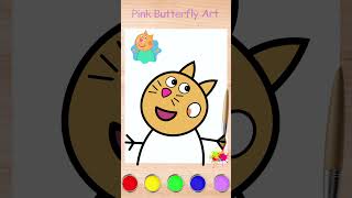 Candy Cat Peppa Pig Friends Drawing and Coloring for Kids and Toddlers easydrawing peppapig [upl. by Acitel]