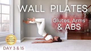 Wall Pilates Beginner Workout Challenge Day 3 amp 15 [upl. by Darton948]