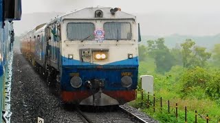 11085 MUMBAI LTT  MADGAON DOUBLE DECKER EXPRESS WITH KALYAN WDP3A quotTOASTERquot  KONKAN RAILWAYS [upl. by Haslam]