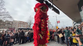 Lion Dance Chinese New Year Rotterdam 2024 Madame Thai [upl. by Lally104]