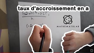 1G  DERIVATION  Comment calculer un taux daccroissement en a dune fonction f donnée [upl. by Htidirem524]