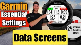 Must have Garmin Data Screen setup for Forerunner 245 645 945 and Fenix 6 [upl. by Ainessey]