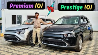 kia Carens Premium O vs Prestige O 🔥 variant comparison ✨ [upl. by Ellehsat]