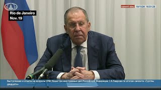 Russia Will React Accordingly to ATACMS Strike Says Foreign Minister Lavrov [upl. by Gyatt349]