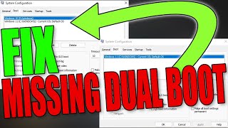 Fix Dual Boot Option Missing On PC  No Software Needed [upl. by Edna]