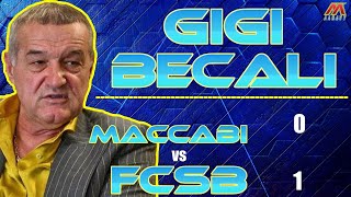 Gigi Becali extrem de multumit si bucuros pentru rezultatul dintre Maccabi vs FCSB 01 UCL [upl. by Yrral]