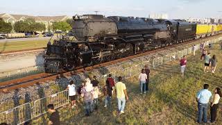 20241007  UP 4014 Big Boy stopped on Main 1 in Bryan TX [upl. by Bobbe556]