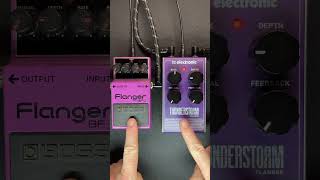 Flanger comparison BOSS BF2 vs TC Electronic Thunderstorm Arpeggiated solo guitar guitar [upl. by Dihgirb]