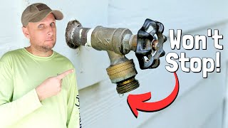 How To Fix A Leaking Outdoor Faucet Cheap and Easy [upl. by Violetta]