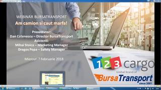 Webinar BursaTransport Am camion caut marfa [upl. by Ayam]