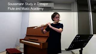 Flute ABRSM Grade 2 from 2022 A2 Soussmann Study in D major Op 53 [upl. by Ariay]