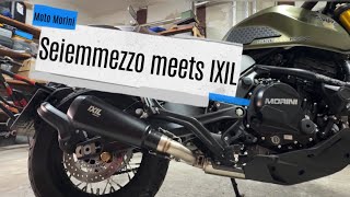 Moto Morini Seiemmezzo SCR meets IXIL Hexacone exhaust [upl. by Annahsit78]