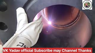 Correct way of doing tig welding in 18 inch pipe joint 18 Inch pipe joint me Tig Welding karne Tarik [upl. by Esineg]