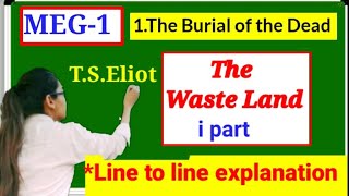 The Wasteland poem by TS Eliot explanation videomeg1unit9 [upl. by Manuel]