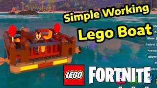 How to Make a Steering Lego Fortnite Boat [upl. by Baalbeer]