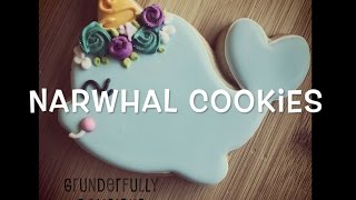 How to Make Narwhal Decorated Cookies [upl. by Freytag796]