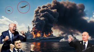 Unexpected Mysterious Attack by US F16 Jet Blows Up Russian Aircraft Carrier Carrying 200 Jets [upl. by Einaeg989]