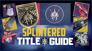 Destiny 2 Splintered Title GuideAll Dead exo Locations amp augmented Obsession Triumph [upl. by Gustin]