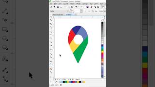 CorelDRAW In Map Logo Map Ka Logo Kaise Banaye 👍viral shorts [upl. by Enairda]