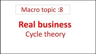 Part 5 real business cycle theory  last topic [upl. by Babara]