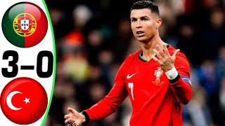 Portugal vs Turkey 30  All Goals and Highlights  2024 🔥 RONALDO [upl. by Udelle]