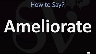 How to Pronounce Ameliorate CORRECTLY [upl. by Atilrahc]