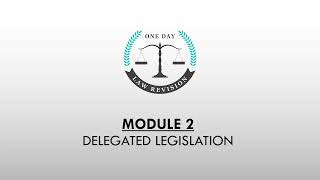 Administrative Law M2 Delegated Legislation administrativelaw caakanksha [upl. by Chu900]