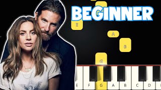 Shallow  Lady Gaga amp Bradley Cooper  Beginner Piano Tutorial  Easy Piano [upl. by Aikaj]