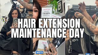 HAIR EXTENSION MAINTENANCE DAY [upl. by Annohsat]