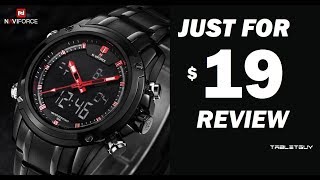 REVIEW Naviforce Multifunctional Digital Man Watch 30m Water resistant Made in CHINA [upl. by Nosaj307]