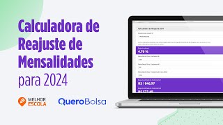 Como calcular o reajuste de mensalidade escolar para 2024 [upl. by Rahab]