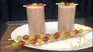 Grape milkshake recipe in TamilGrape juice in tamilதிராட்சை பழ ஜீஸ் போடுவது எப்படி [upl. by Sirk]