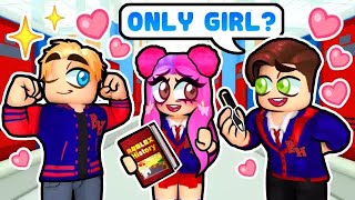 ONLY GIRL IN ALL BOYS BROOKHAVEN HIGHSCHOOL ROBLOX BROOKHAVEN RP [upl. by Nnairam]