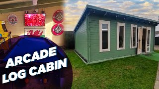 Andy and Roses Arcade Log Cabin  Garden Games Room  Dunster House TV [upl. by Bowles]