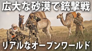 【Arma3 Western Sahara】広大な砂漠を舞台にリアルな銃撃戦！オープンワールド型の戦場FPSゲーム【アフロマスク】 [upl. by Ahtelat110]