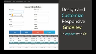 How to Design and Customize Responsive Gridview in aspnet  bootstrap [upl. by Noslen]