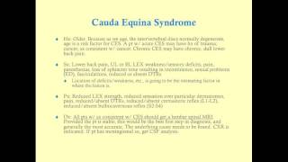 Cauda Equina Syndrome  CRASH Medical Review Series [upl. by Yelsnia638]