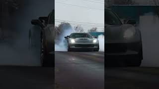 C7 z06 HUGE burnout views automobile cartok corvette viralreel video dragrace burnout [upl. by Elag554]