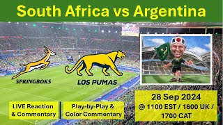 South Africa Springboks vs Argentina  The Rugby Championship  28 Sep 2024 [upl. by Etsyrk]