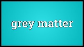 Grey matter Meaning [upl. by Kelsey67]