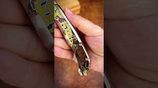 Vanax Steel Pocket Knife Titanium 3D Coloured Sculpting  Coiling Dragon [upl. by Maighdlin]