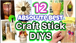 12 AWESOME CRAFT STICK DIYS Popsicle Stick ProjectsDollar Tree DIYCraft Sticks Paint Stick DIYS [upl. by Thalassa]