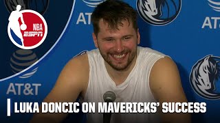 Luka Doncic speaks on the thought process behind his onehanded shot amp Mavs success  NBA on ESPN [upl. by Hallett]