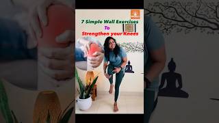 Knee pain Strengthen your Knees with these simple wall exercises shorts exercise youtubeshorts [upl. by Harwell]